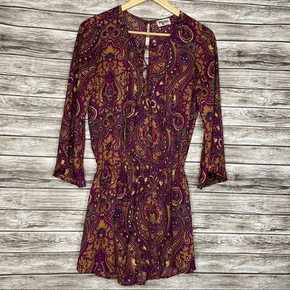 Show Me Your Mumu Tillie Tie Romper. Size Small
